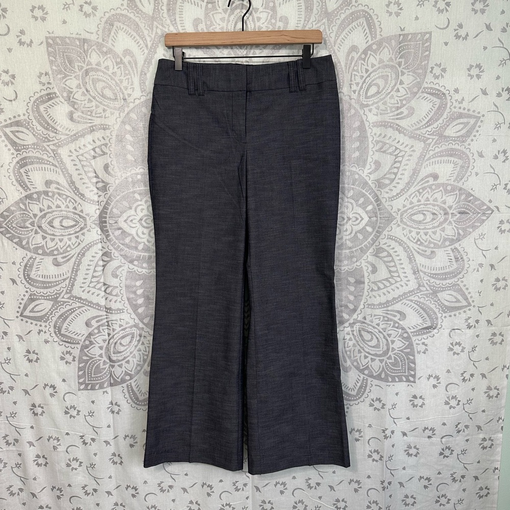 New $109 Ann Taylor Loft Ann Wide Leg Grey Dress Career Work Pants Trousers 6 P